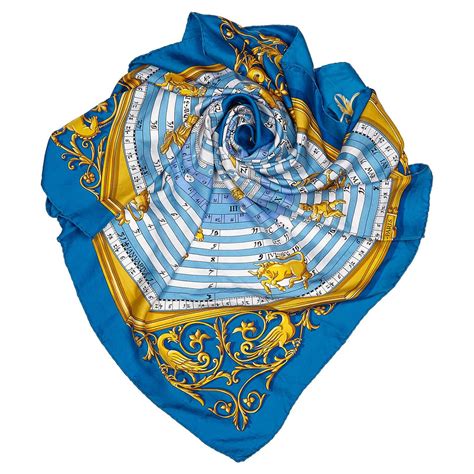 foulard hermes bleu|pre owned hermes scarves.